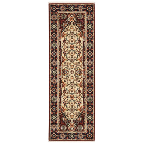 Oriental Weavers Sphinx Lilihan 1802W Red/ Ivory Rugs.