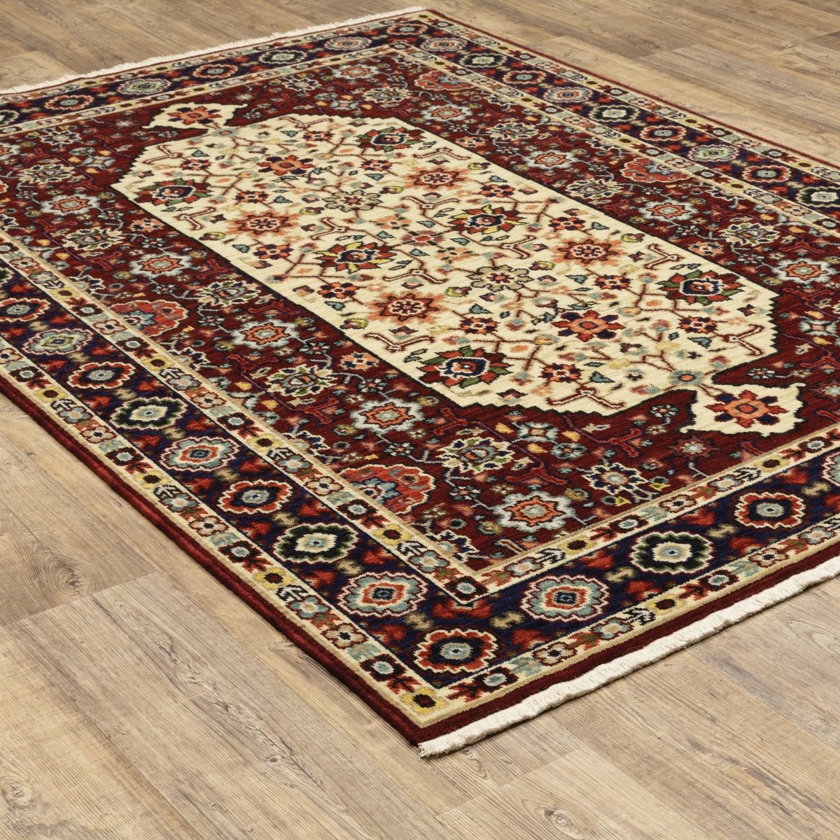 Oriental Weavers Sphinx Lilihan 1802W Red/ Ivory Rugs.