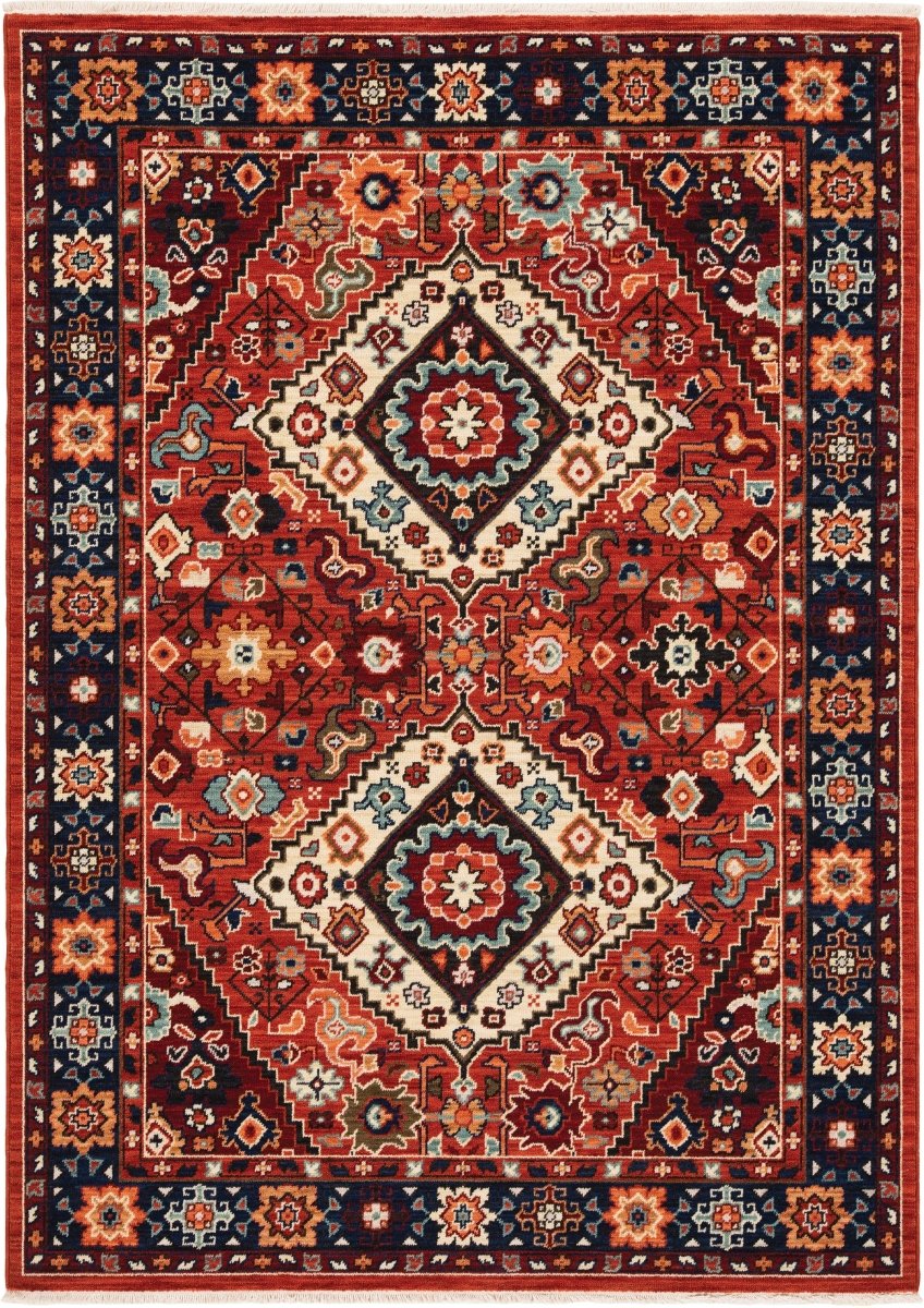 Oriental Weavers Sphinx Lilihan 2061V Red/ Blue Rugs.