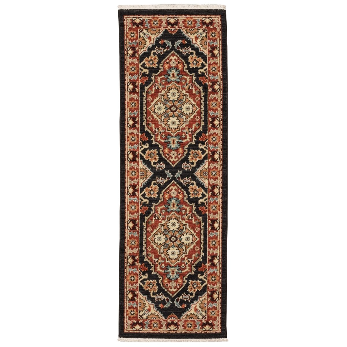 Oriental Weavers Sphinx Lilihan 4929A Black/ Red Rugs.