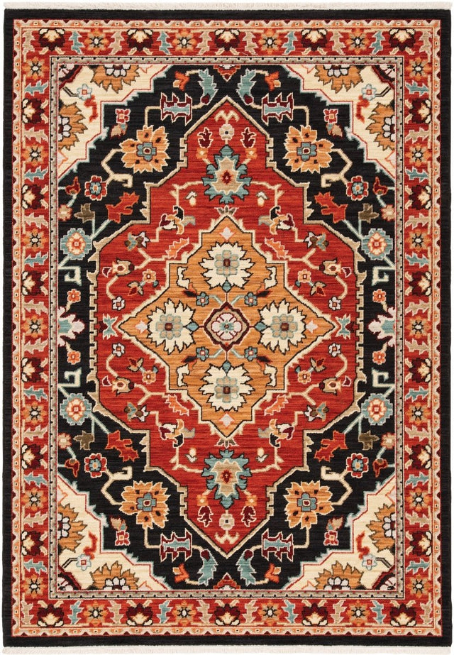 Oriental Weavers Sphinx Lilihan 4929A Black/ Red Rugs.
