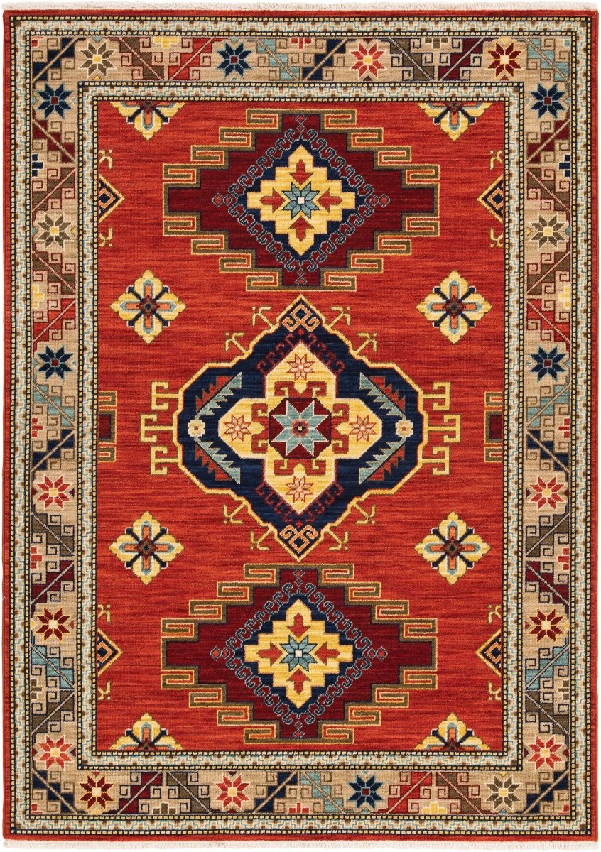 Oriental Weavers Sphinx Lilihan 5504P Red/ Multi Rugs.