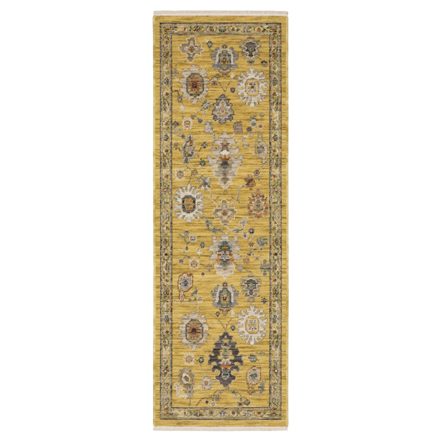 Oriental Weavers Sphinx LUCCA 2863G Yellow Floral Rugs