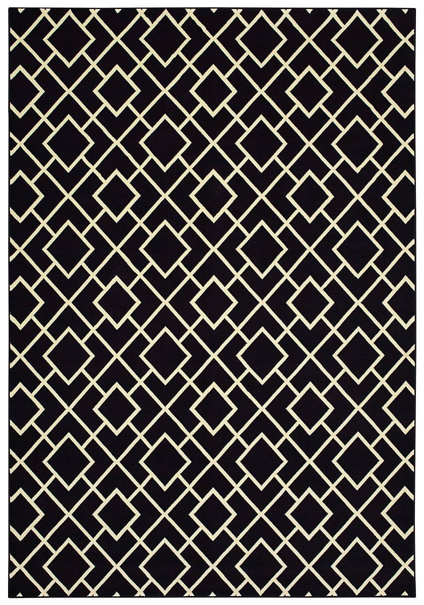 Oriental Weavers Sphinx Luna 8123B Black / Ivory Rugs.