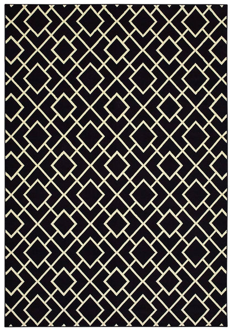 Oriental Weavers Sphinx Luna 8123B Black / Ivory Rugs.