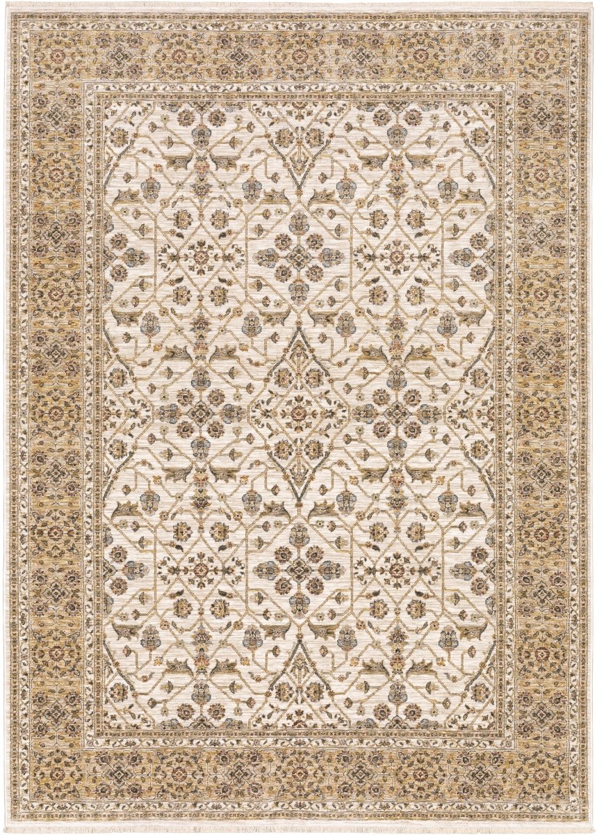Oriental Weavers Sphinx Maharaja 001J1 Ivory/ Gold Rugs.