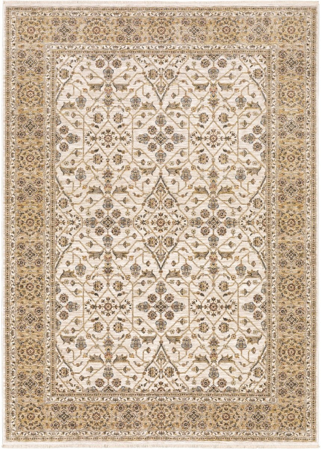 Oriental Weavers Sphinx Maharaja 001J1 Ivory/ Gold Rugs.