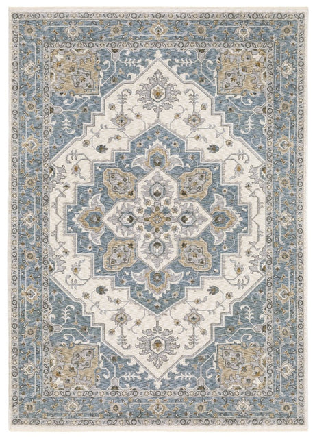 Oriental Weavers Sphinx Maharaja 051F1 Blue/ Ivory Rug.