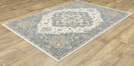 Oriental Weavers Sphinx Maharaja 051F1 Blue/ Ivory Rug.