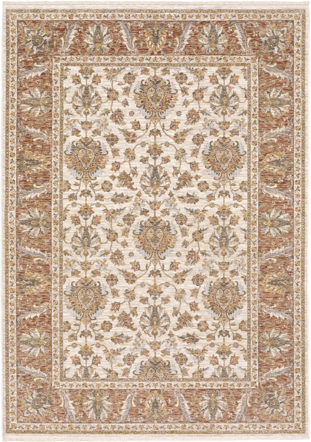 Oriental Weavers Sphinx Maharaja 5091Q Ivory/ Rust Rugs.