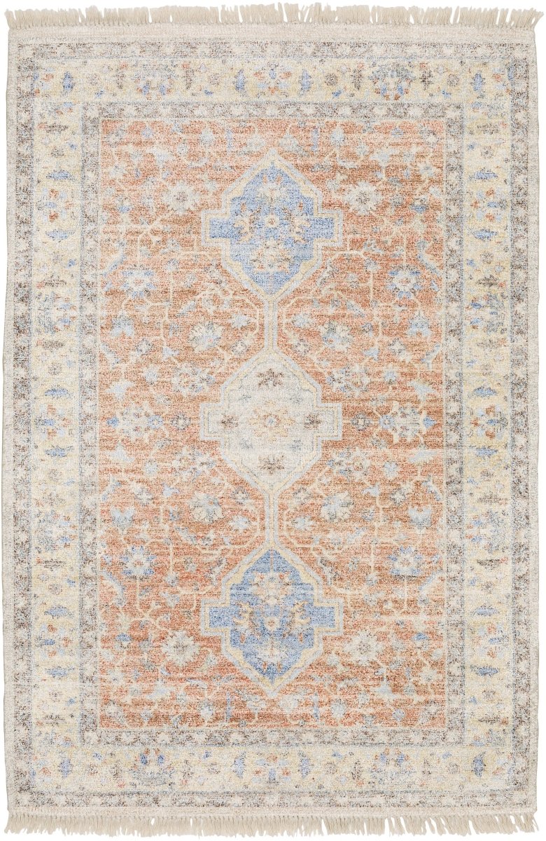 Oriental Weavers Sphinx Malabar 45305 Orange/ Blue Rugs.