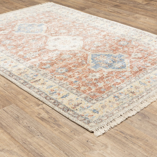 Oriental Weavers Sphinx Malabar 45305 Orange/ Blue Rugs.
