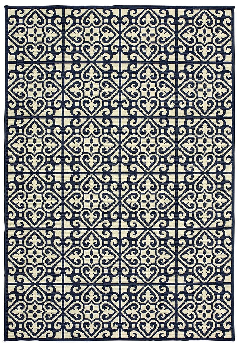 Oriental Weavers Sphinx Marina 5927B Ivory / Navy Rugs.
