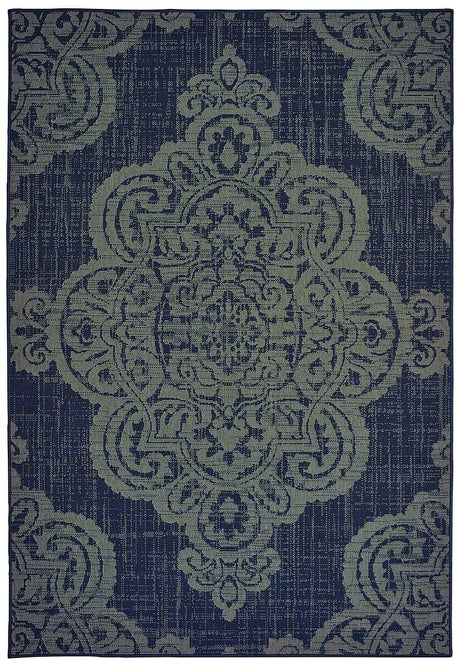 Oriental Weavers Sphinx Marina 5929B Navy / Grey Rugs.