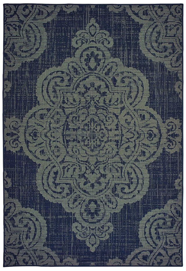 Oriental Weavers Sphinx Marina 5929B Navy / Grey Rugs.
