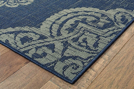 Oriental Weavers Sphinx Marina 5929B Navy / Grey Rugs.