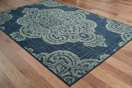 Oriental Weavers Sphinx Marina 5929B Navy / Grey Rugs.