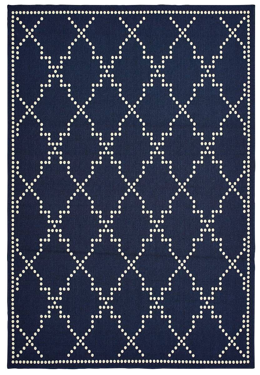 Oriental Weavers Sphinx Marina 7765B Navy / Ivory Rugs.