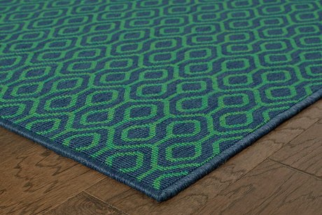 Oriental Weavers Sphinx Meridian 1634Q Navy / Green Rugs.
