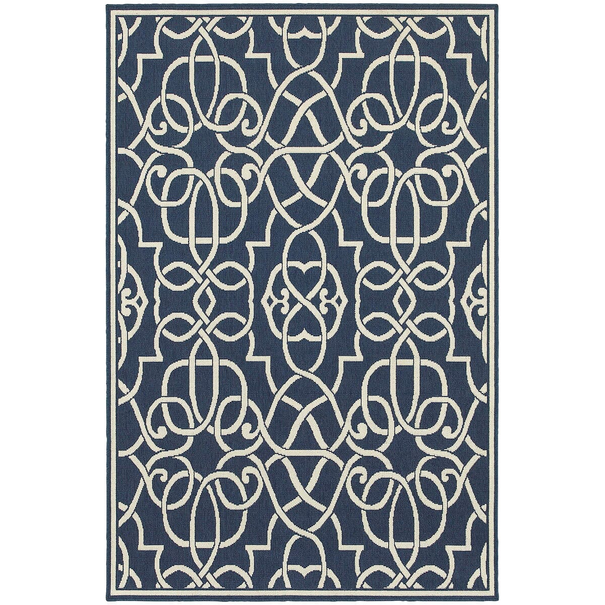 Oriental Weavers Sphinx Meridian 2205B Navy / Ivory Rugs.