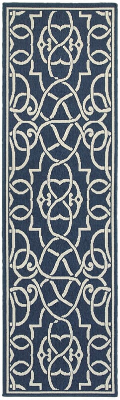 Oriental Weavers Sphinx Meridian 2205B Navy / Ivory Rugs.