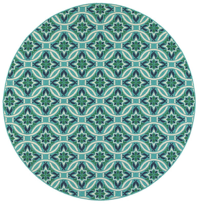 Oriental Weavers Sphinx Meridian 5868L Blue / Green Rugs.