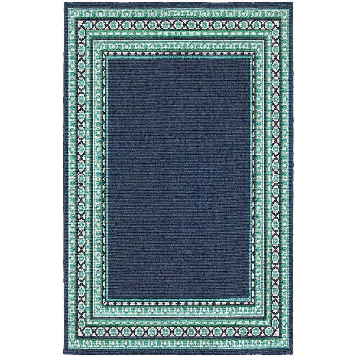 Oriental Weavers Sphinx Meridian 9650B Navy / Green Rugs.