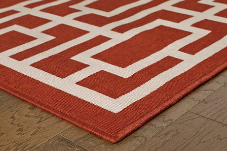 Oriental Weavers Sphinx Meridian 9754R Red / Ivory Rugs.