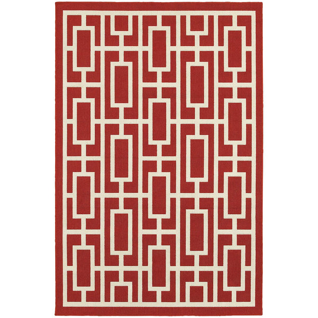 Oriental Weavers Sphinx Meridian 9754R Red / Ivory Rugs.