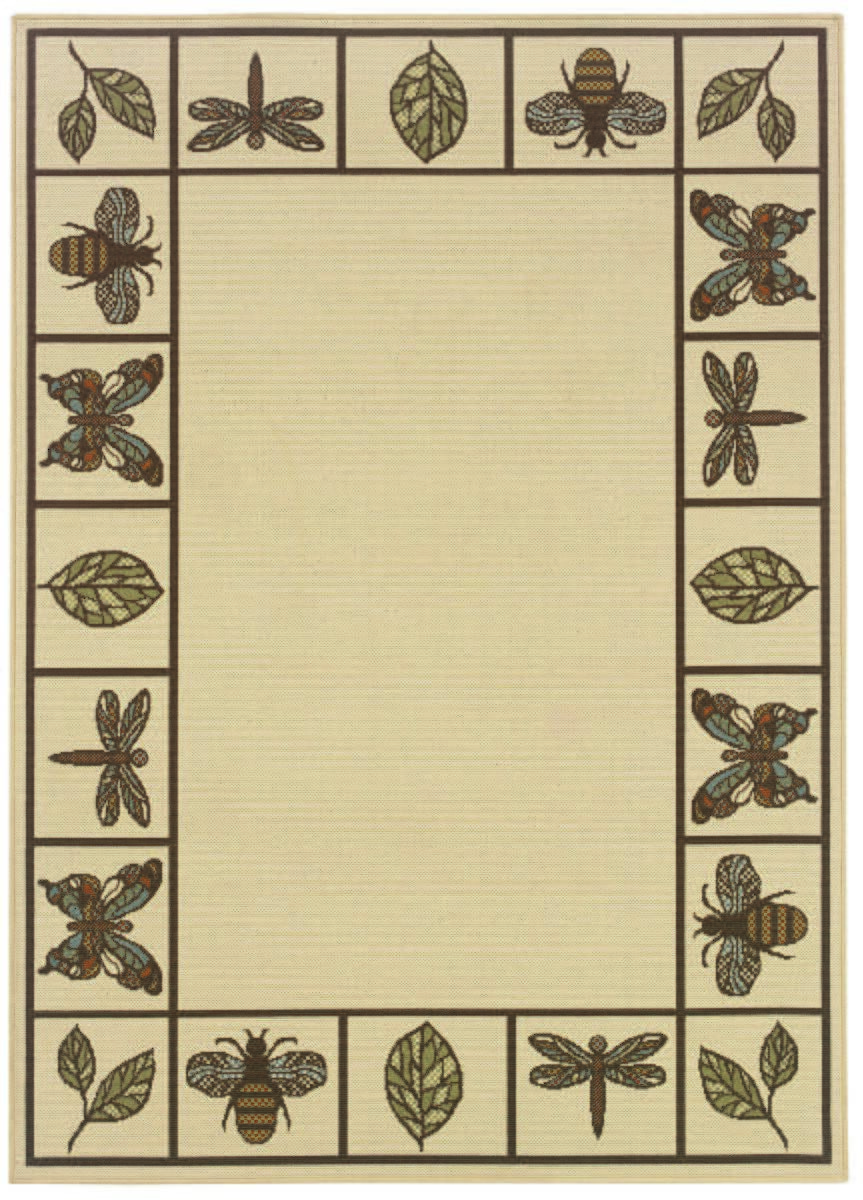 Oriental Weavers Sphinx Montego 2266w Ivory / Brown Rugs.