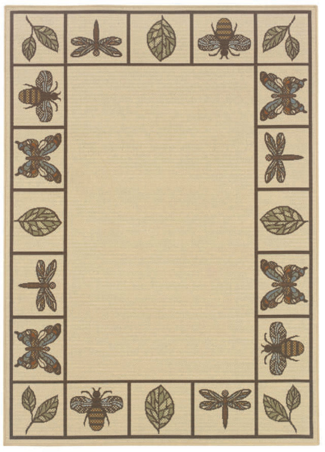 Oriental Weavers Sphinx Montego 2266w Ivory / Brown Rugs.