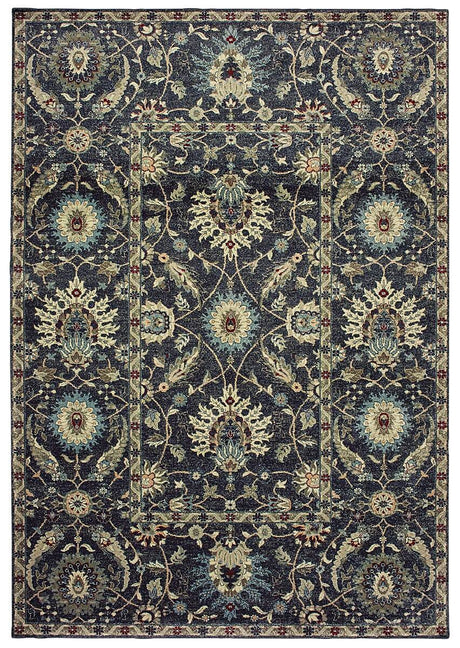 Oriental Weavers Sphinx Raleigh 022K5 Navy / Ivory Rugs.