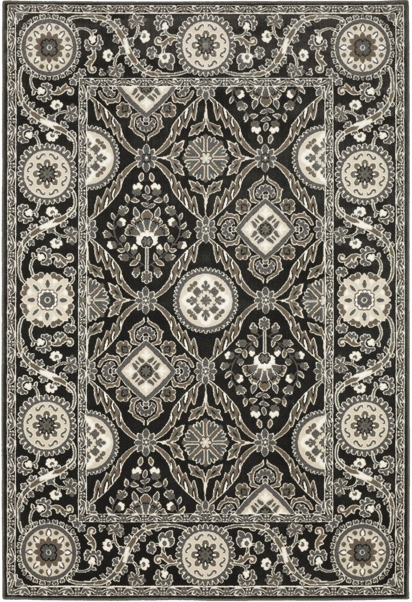 Oriental Weavers Sphinx Raylan Ray05 Black/ Grey Rug.