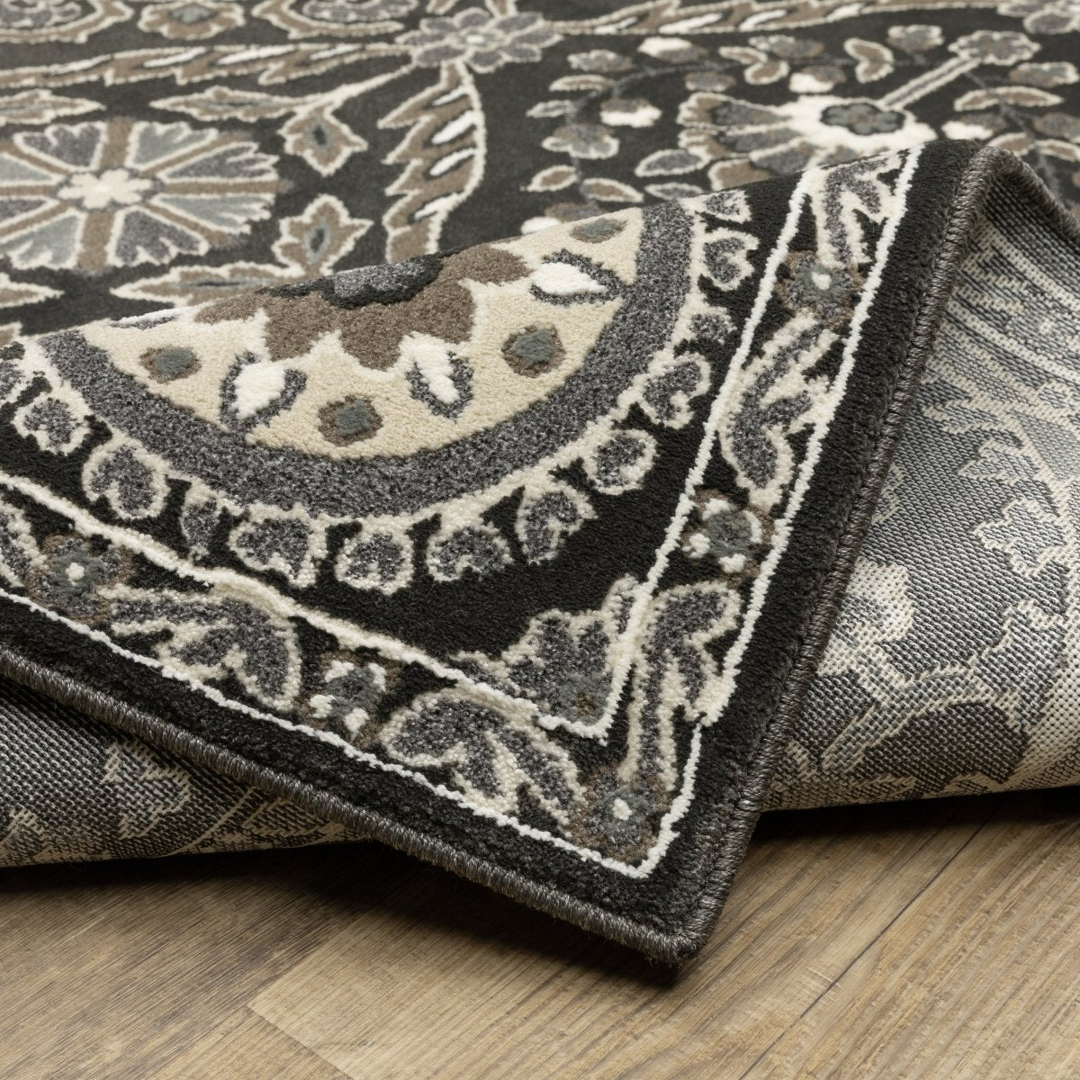 Oriental Weavers Sphinx Raylan Ray05 Black/ Grey Rug.