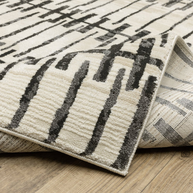 Oriental Weavers Sphinx Raylan Ray11 Ivory/ Black Rug.