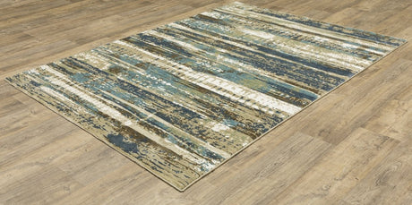 Oriental Weavers Sphinx Reed Re02A Beige/ Blue Rug.