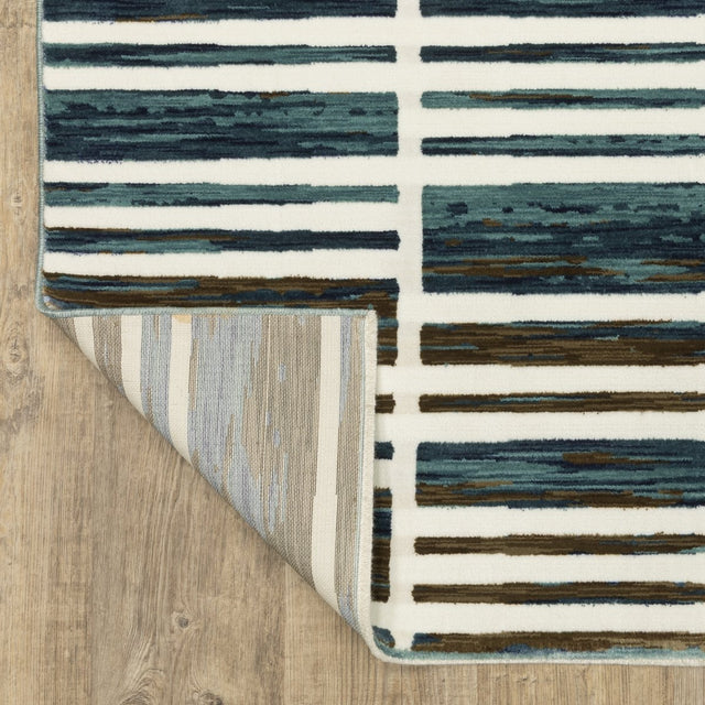 Oriental Weavers Sphinx Reed Re05A Ivory/ Blue Rug.