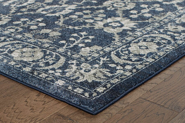 Oriental Weavers Sphinx Richmond 8020K Navy / Grey Rugs.