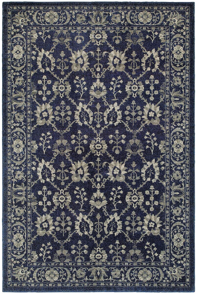 Oriental Weavers Sphinx Richmond 8020K Navy / Grey Rugs.