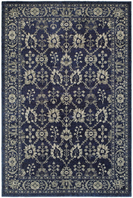 Oriental Weavers Sphinx Richmond 8020K Navy / Grey Rugs.