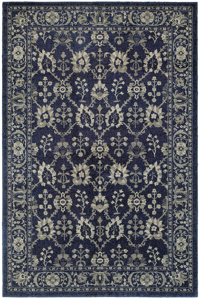 Oriental Weavers Sphinx Richmond 8020K Navy / Grey Rugs.