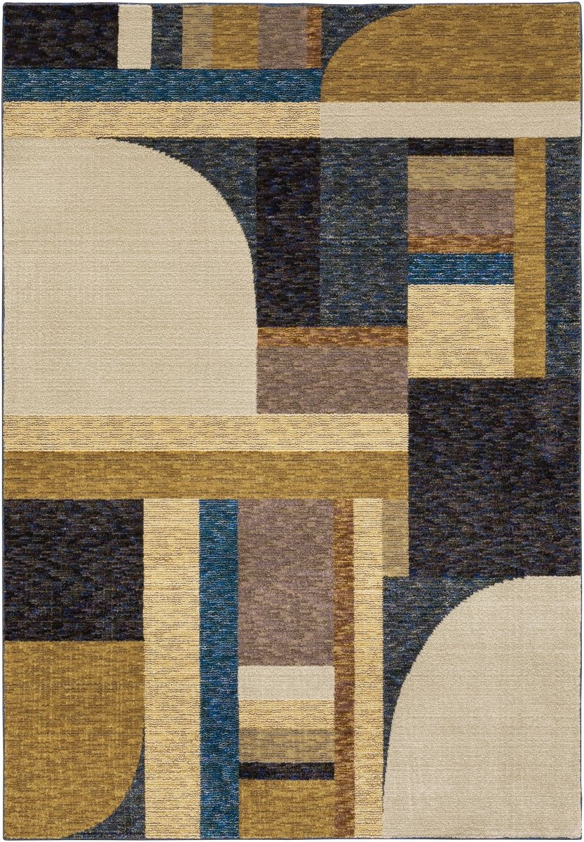 Oriental Weavers Sphinx Strada Str01 Gold/ Blue Rugs.