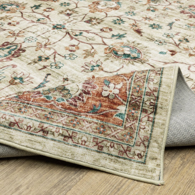 Oriental Weavers Sphinx Sumter Sum03 Ivory/ Rust Rug.
