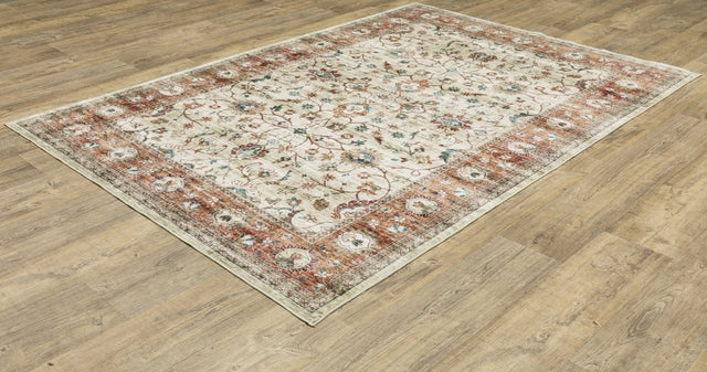 Oriental Weavers Sphinx Sumter Sum03 Ivory/ Rust Rug.