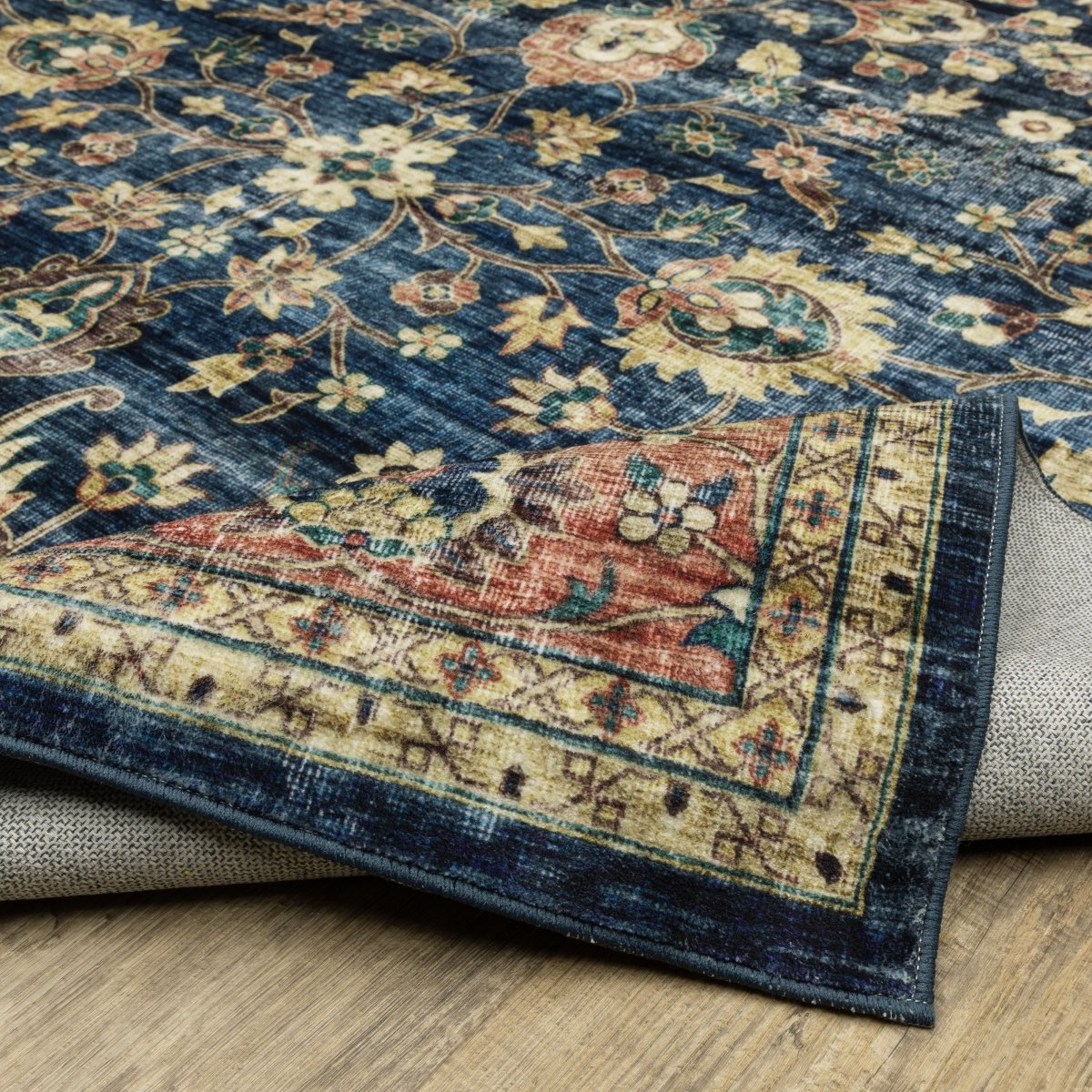 Oriental Weavers Sphinx Sumter Sum04 Blue/ Rust Rug.