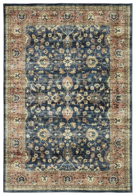 Oriental Weavers Sphinx Sumter Sum04 Blue/ Rust Rug.