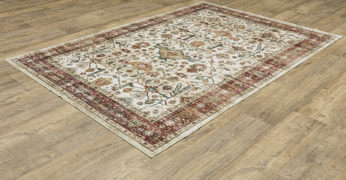 Oriental Weavers Sphinx Sumter Sum05 Ivory/ Red Rug.