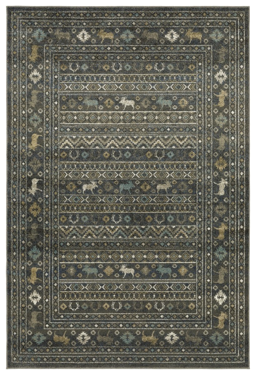 Oriental Weavers Sphinx Venice 095E8 Blue/ Gold Rug.