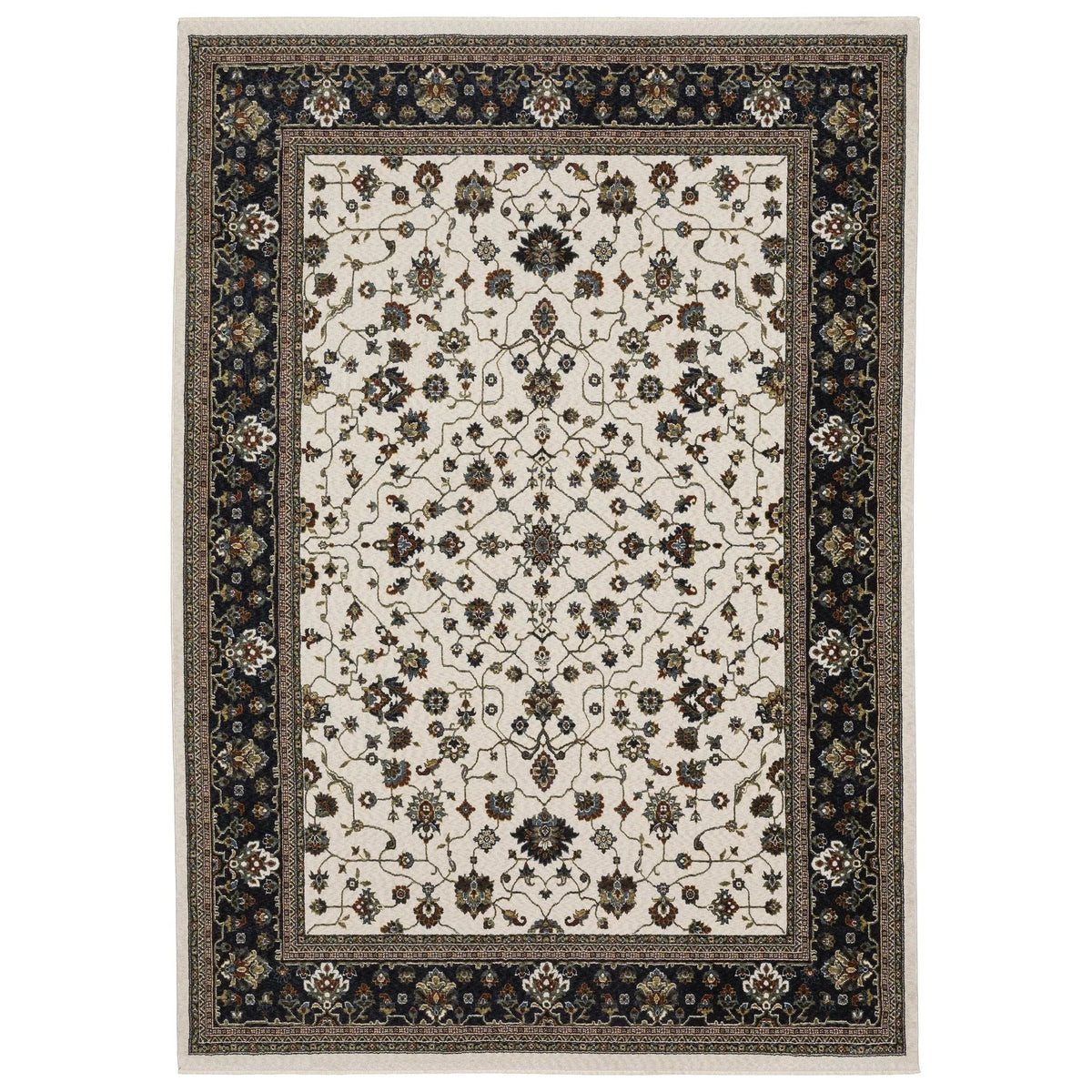 Oriental Weavers Sphinx Vivian VI02B Navy Rugs - main flat
