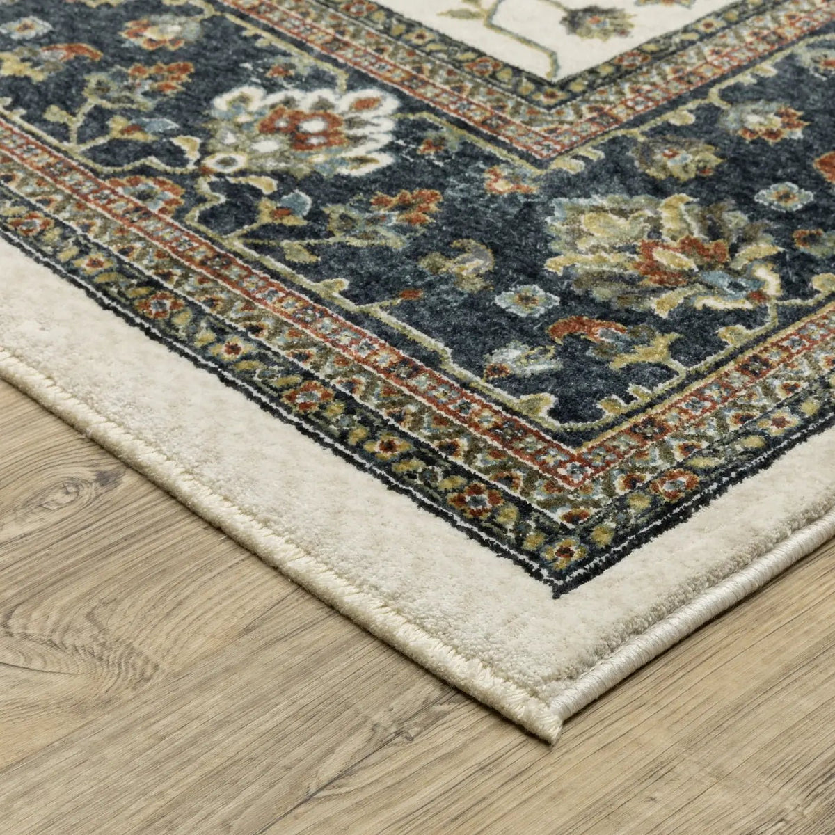 Oriental Weavers Sphinx Vivian VI02B Navy Rugs - corner detail